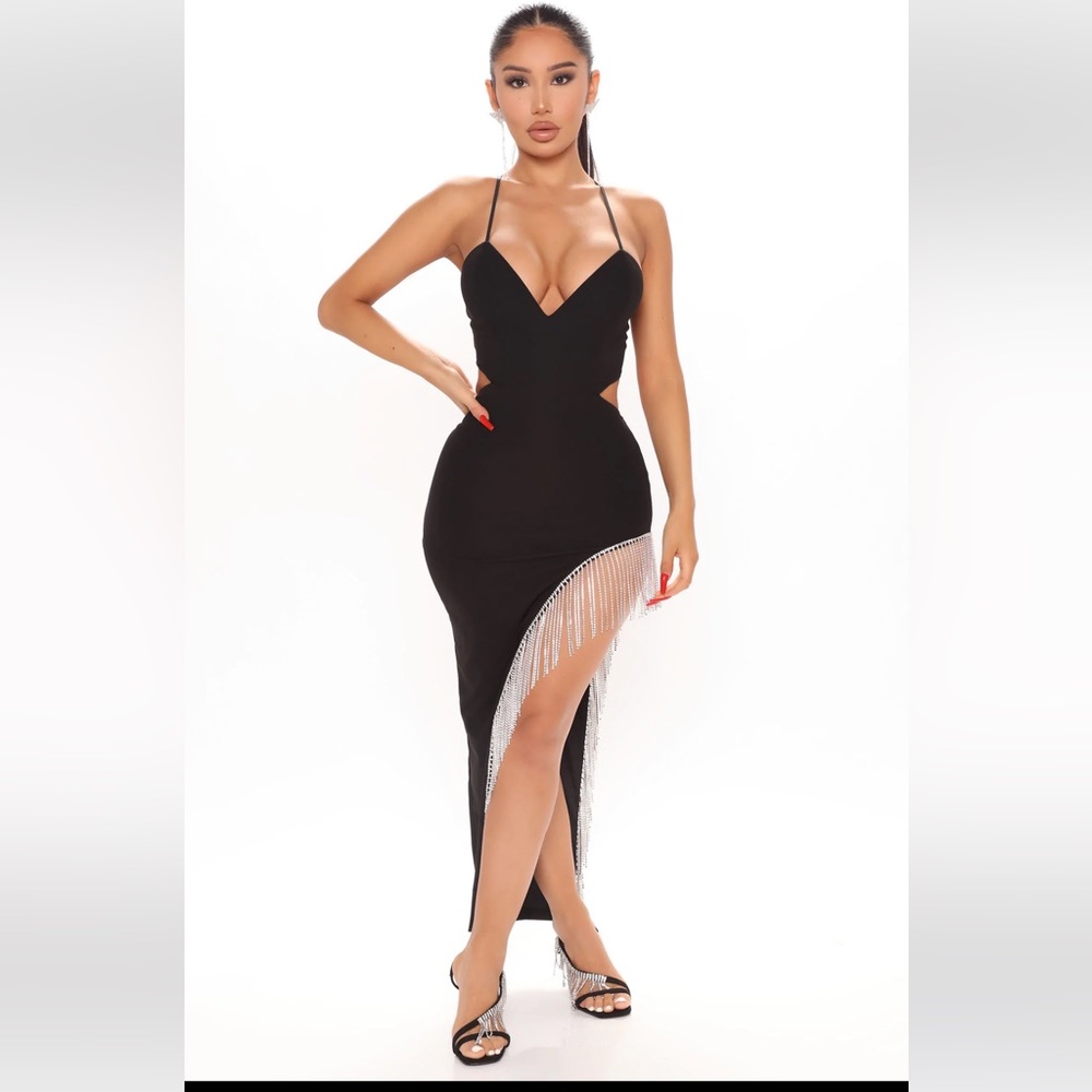 Fashion nova dripping in elegance midi dress